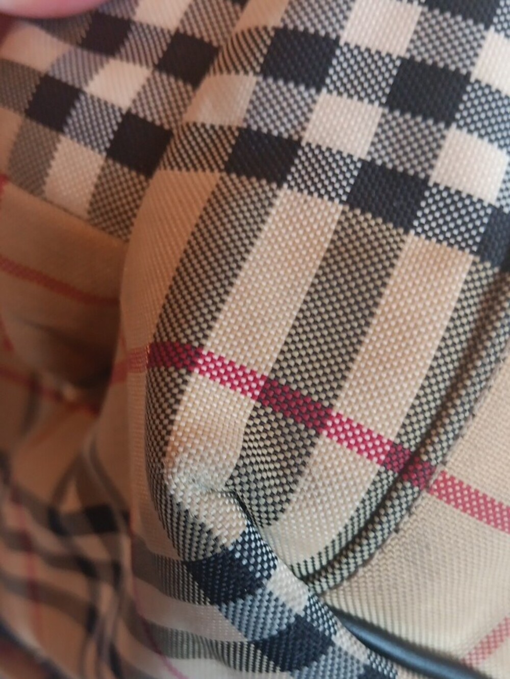 Classic Check Pattern Tan Backpack - Picture 3 of 3